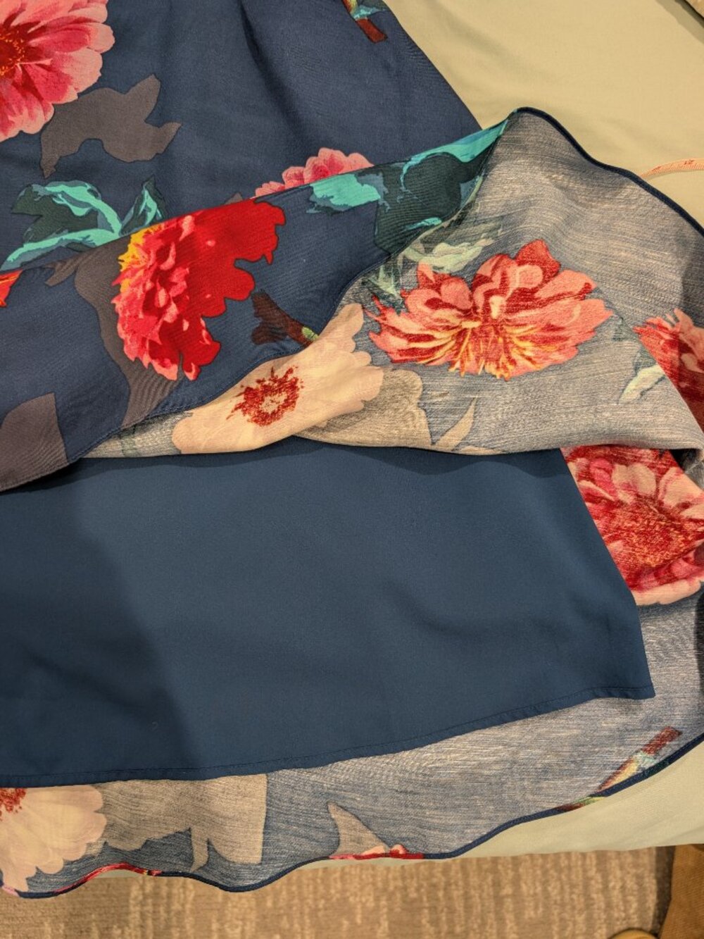 Banana Republic navy floral zinnia dress - Picture 8 of 9